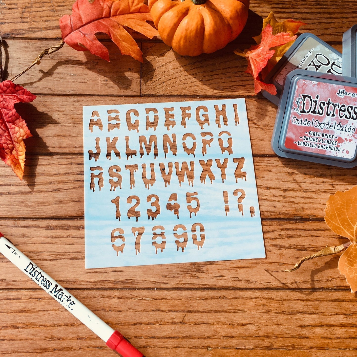 Dripping font  Stencil  Planner/Bullet Journal/Art Journal/Inking Stencil