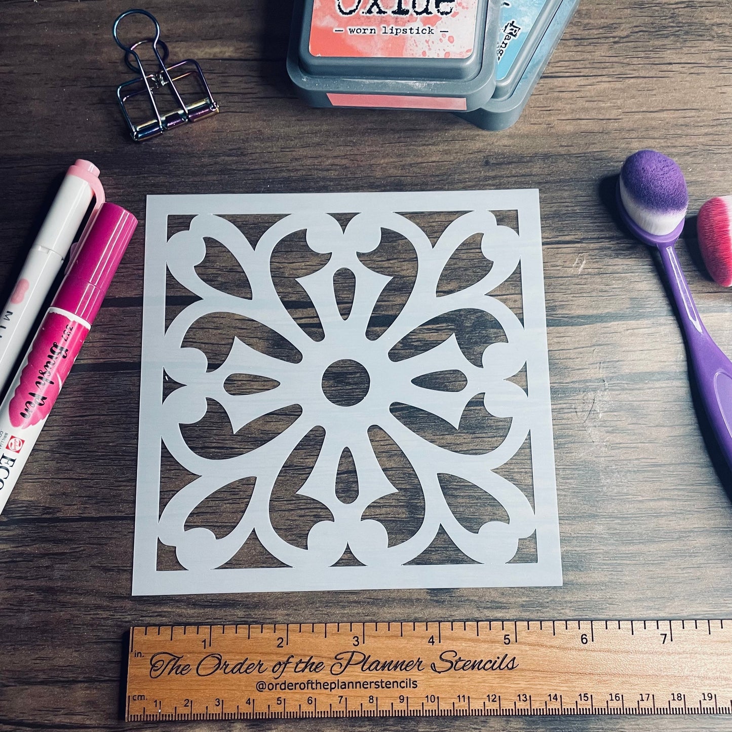 Floral Filigree Stencil  Planner/Bullet Journal/Art Journal/Inking Stencil/ bujo planner craft stencil inking card making