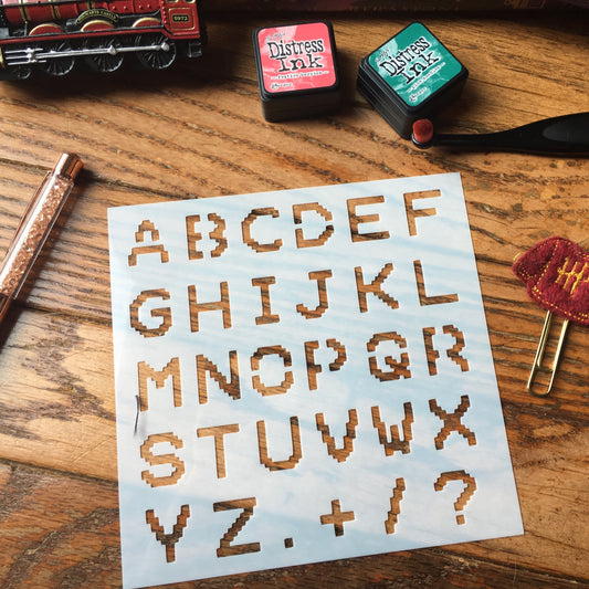 Knit Font Stencil  Planner/Bullet Journal/Art Journal/Inking Stencil/holiday DIY Christmas Cards Christams Tags