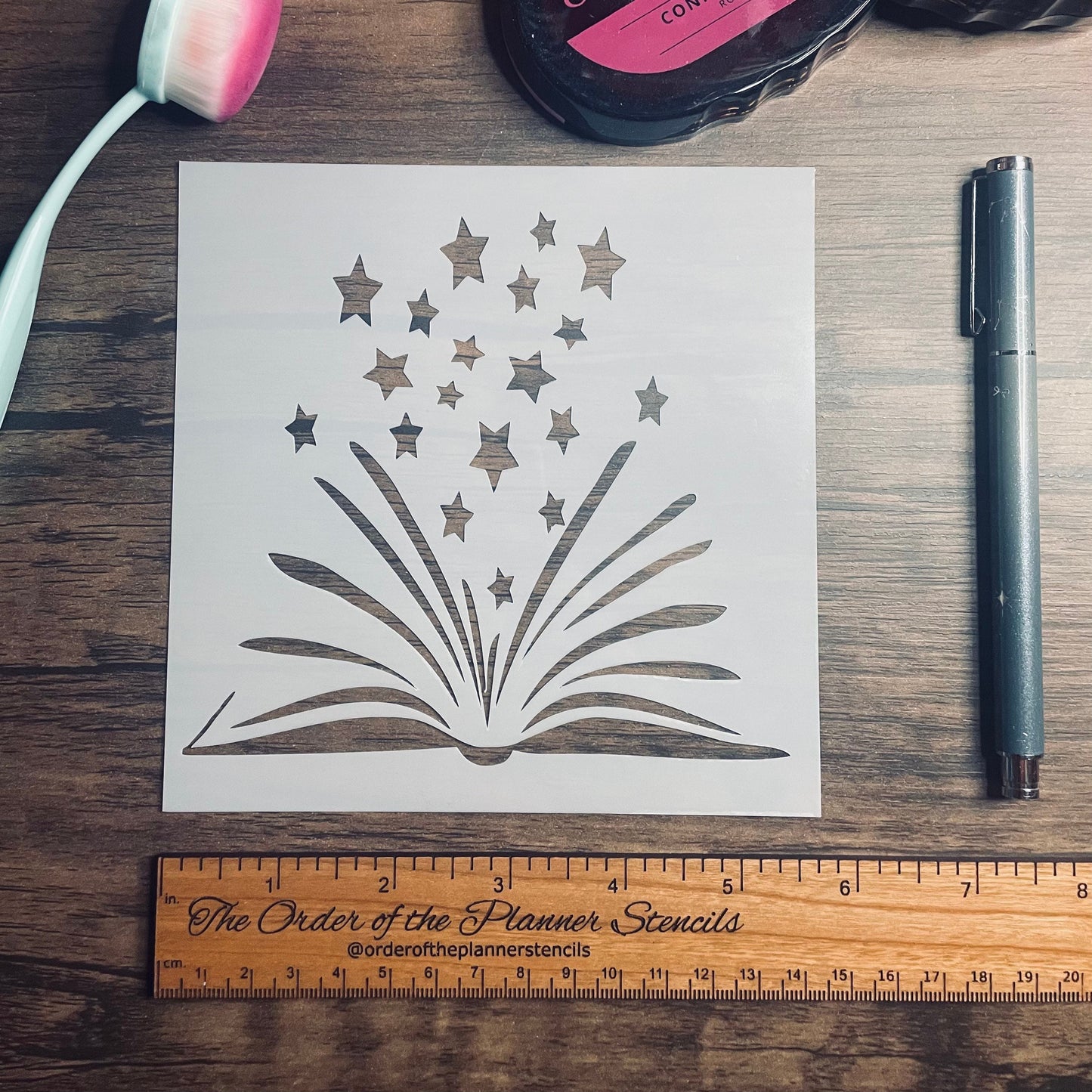 Magical Book Stars Stencil  Planner/Bullet Journal/Art Journal/Inking Stencil/ bujo planner craft stencil inking card making