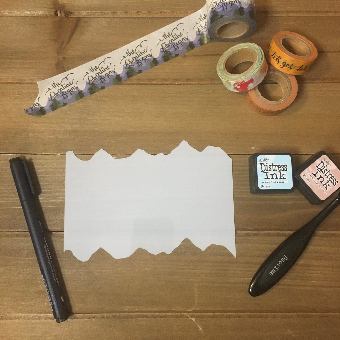 Mountain Edger Stencil /Inking cover  Planner/Bullet Journal/Art Journal/Inking Stencil