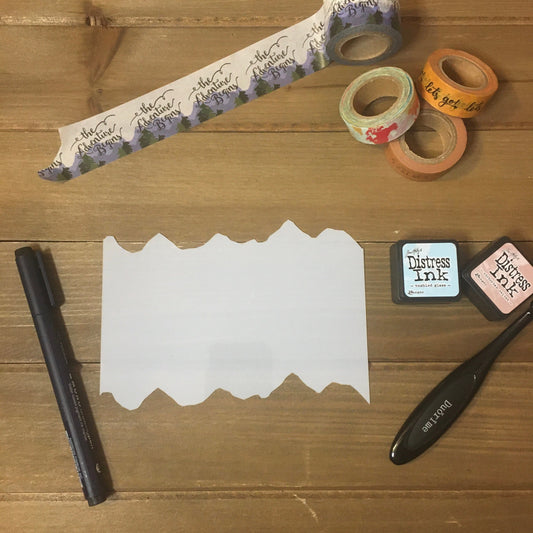Mountain Edger Stencil /Inking cover  Planner/Bullet Journal/Art Journal/Inking Stencil