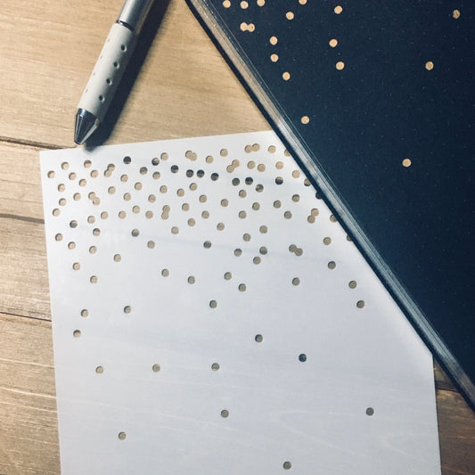 Confetti Stencil /Inking cover  Planner/Bullet Journal/Art Journal/Inking Stencil