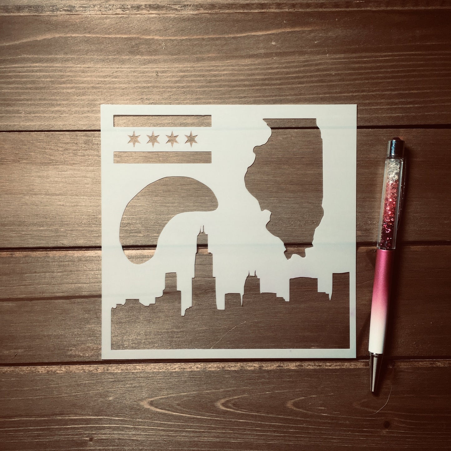 Chicago 1 stencil /Inking cover Planner/Bullet Journal/Art Journal/Inking Stencil
