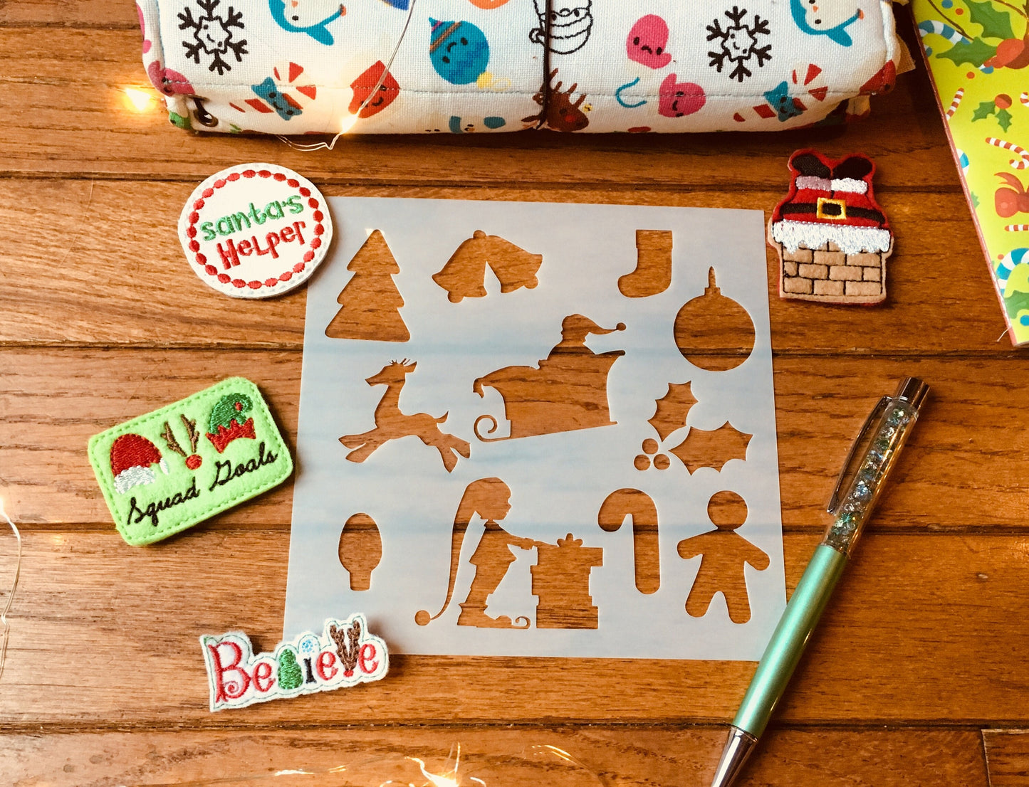 Christmas Classics Stencil-Planner Stencil, Art Journal Stencil, Cookie Stencil