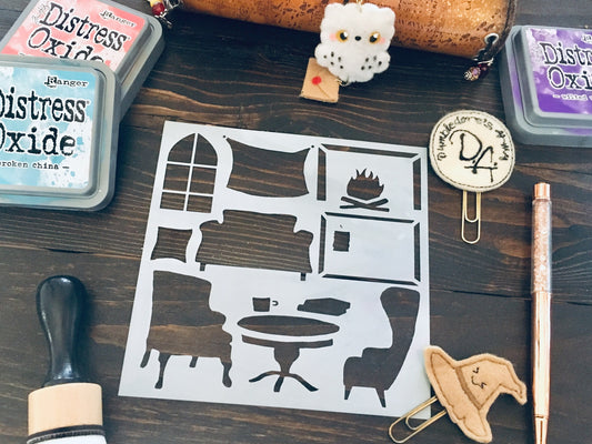 Common Room Stencil, planner Stencil, Bujo Stencil, Art Journal Stencil, Cookie Stencil