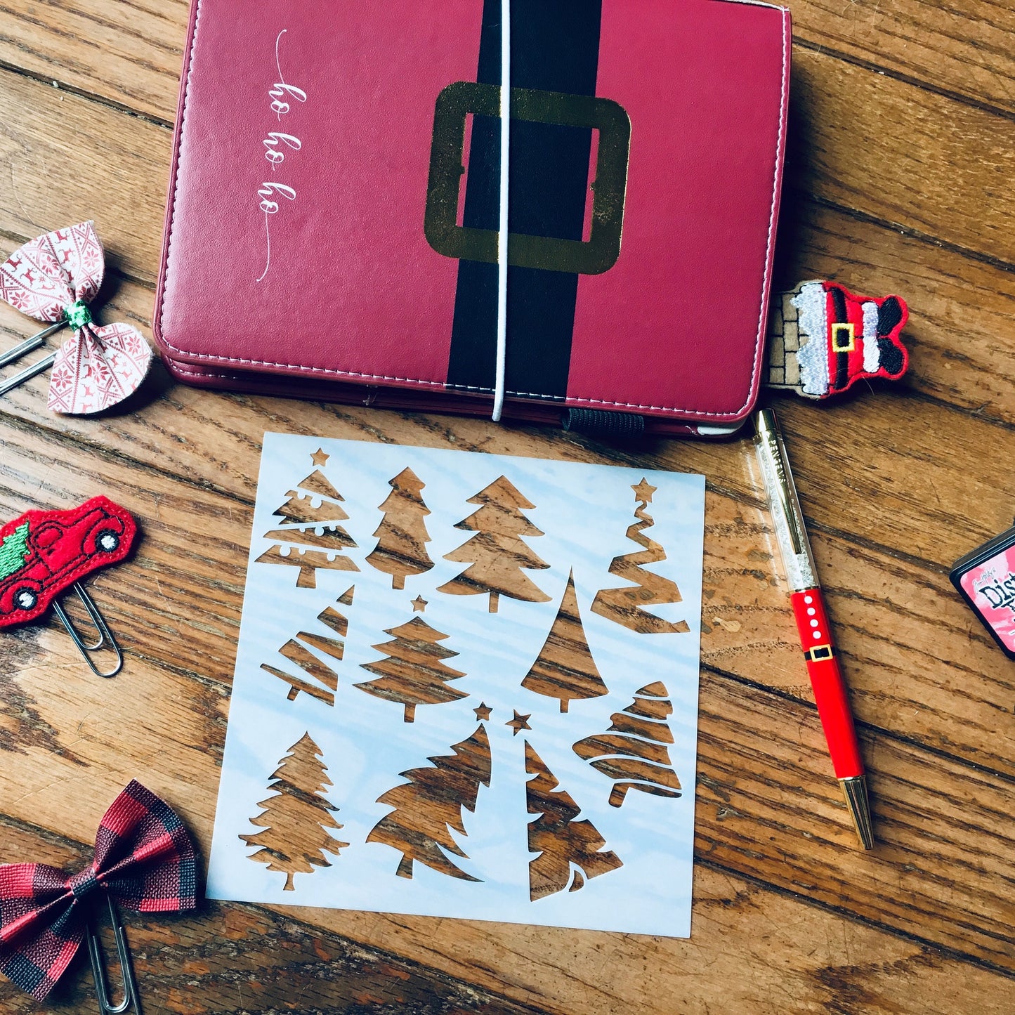 Crazy Christmas Trees Stencil  Planner/Bullet Journal/Art Journal/Inking Stencil/holiday DIY Christmas Cards Christams Tags
