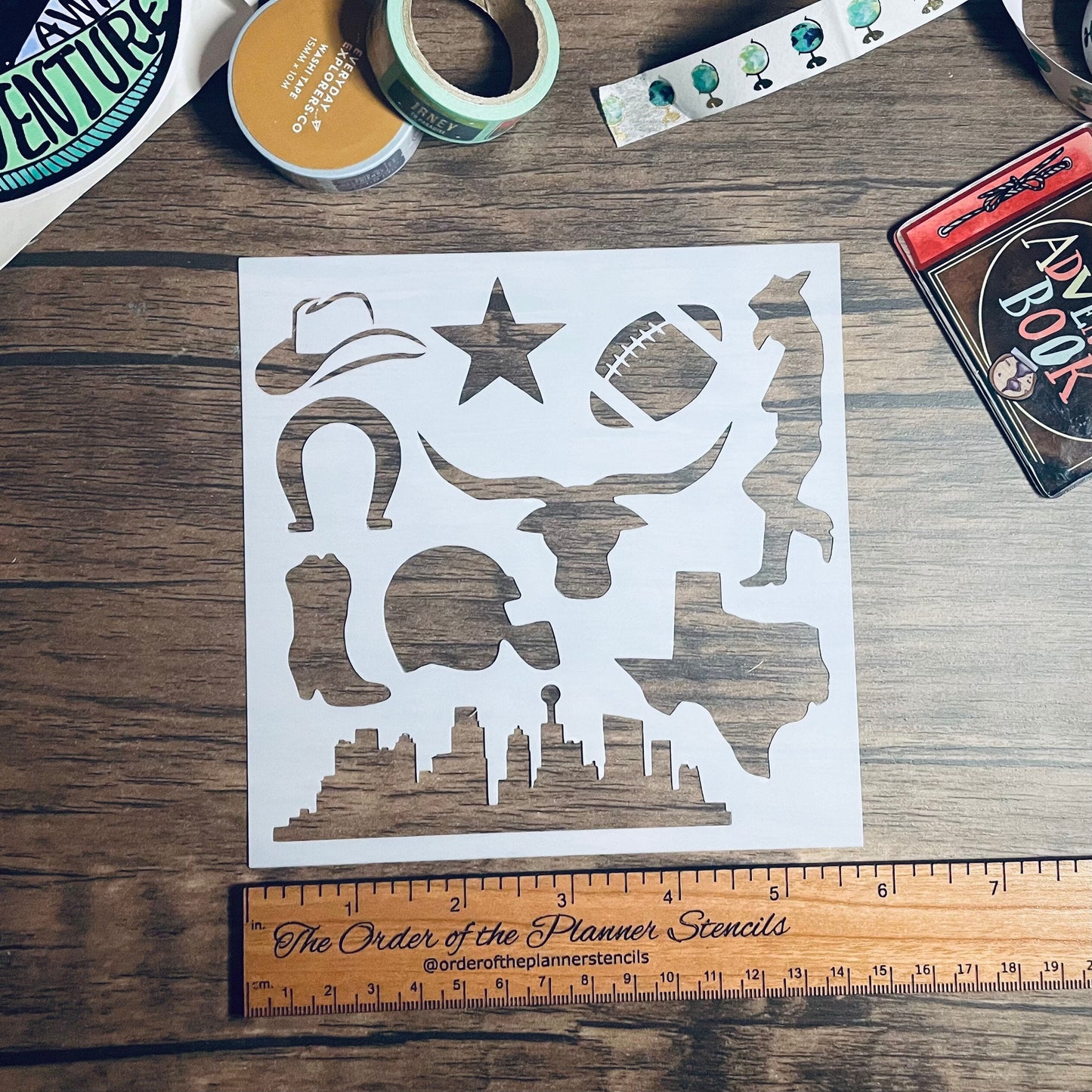 Dallas 2 Stencil /Inking cover  Planner/Bullet Journal/Art Journal/Inking Stencil