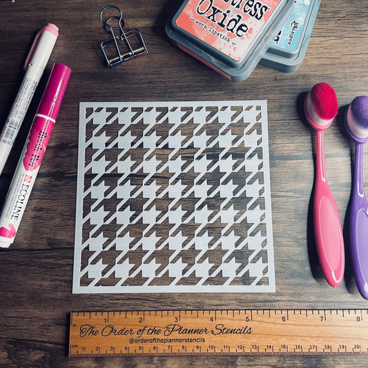 Houndstooth Pattern Stencil Planner/Bullet Journal/Art Journal/Inking Stencil/ bujo planner craft stencil inking card making