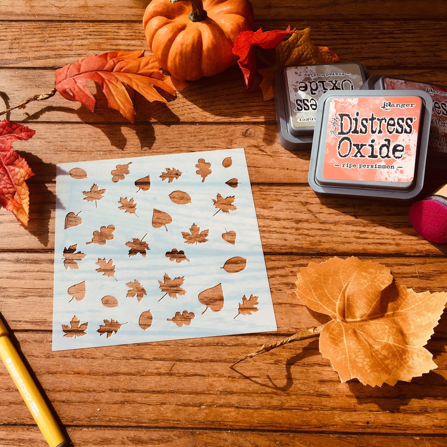 Leafs Cover Stencil  Planner/Bullet Journal/Art Journal/Inking Stencil