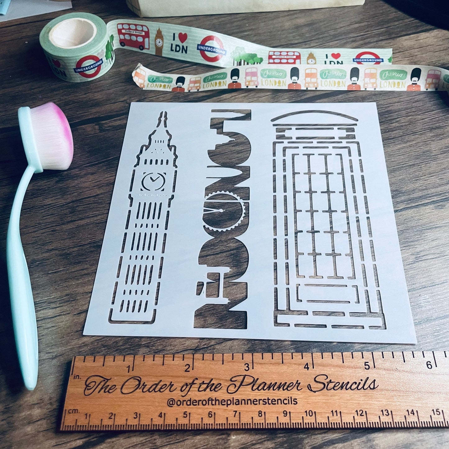 London Sidebars Stencil /Inking cover  Planner/Bullet Journal/Art Journal/Inking Stencil