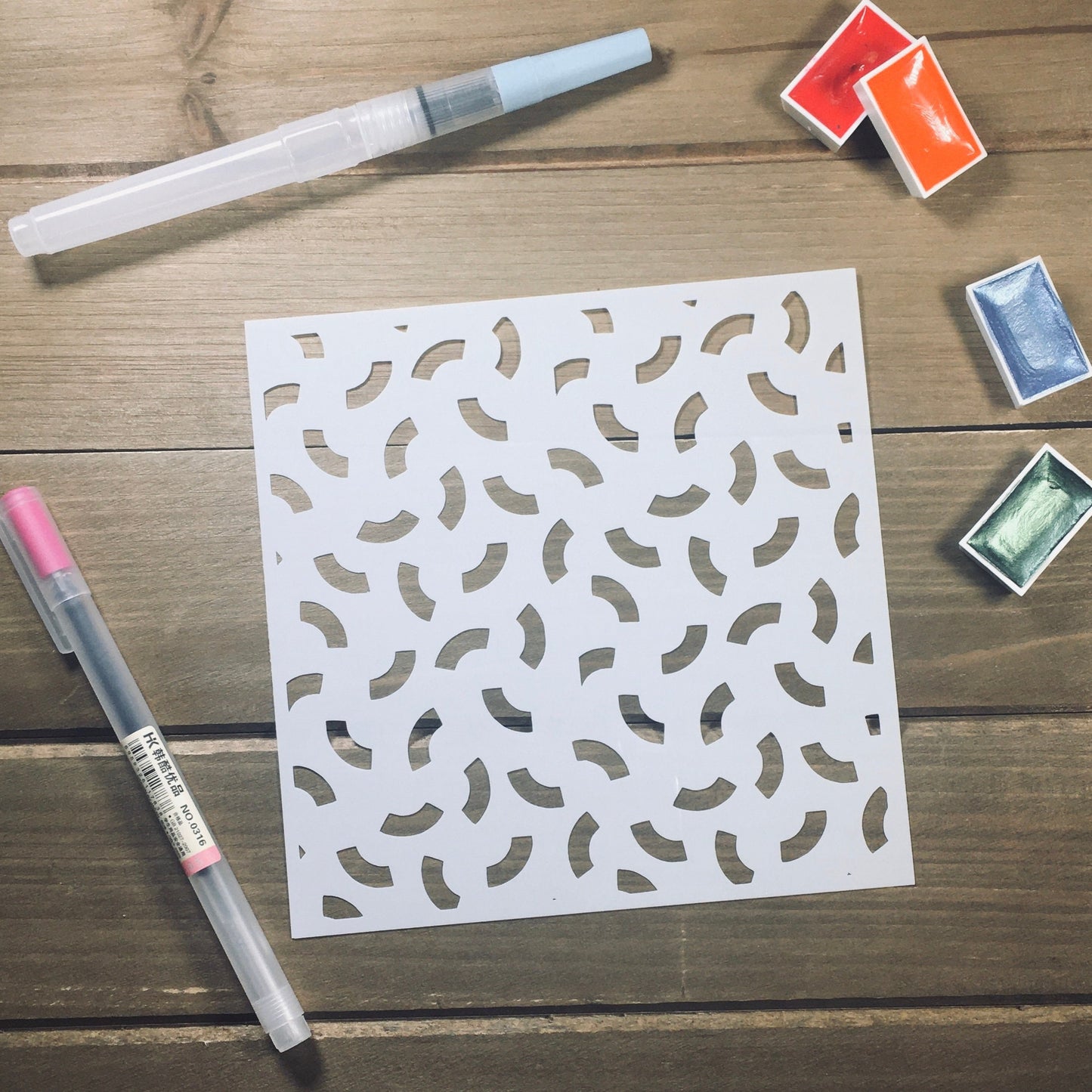 Noodles Pattern Stencil /Inking cover  Planner/Bullet Journal/Art Journal/Inking Stencil