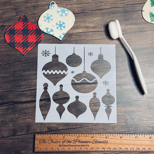 Ornament  Variety Stencil  Planner/Bullet Journal/Art Journal/Inking Stencil/holiday DIY Christmas Cards Christams Tags