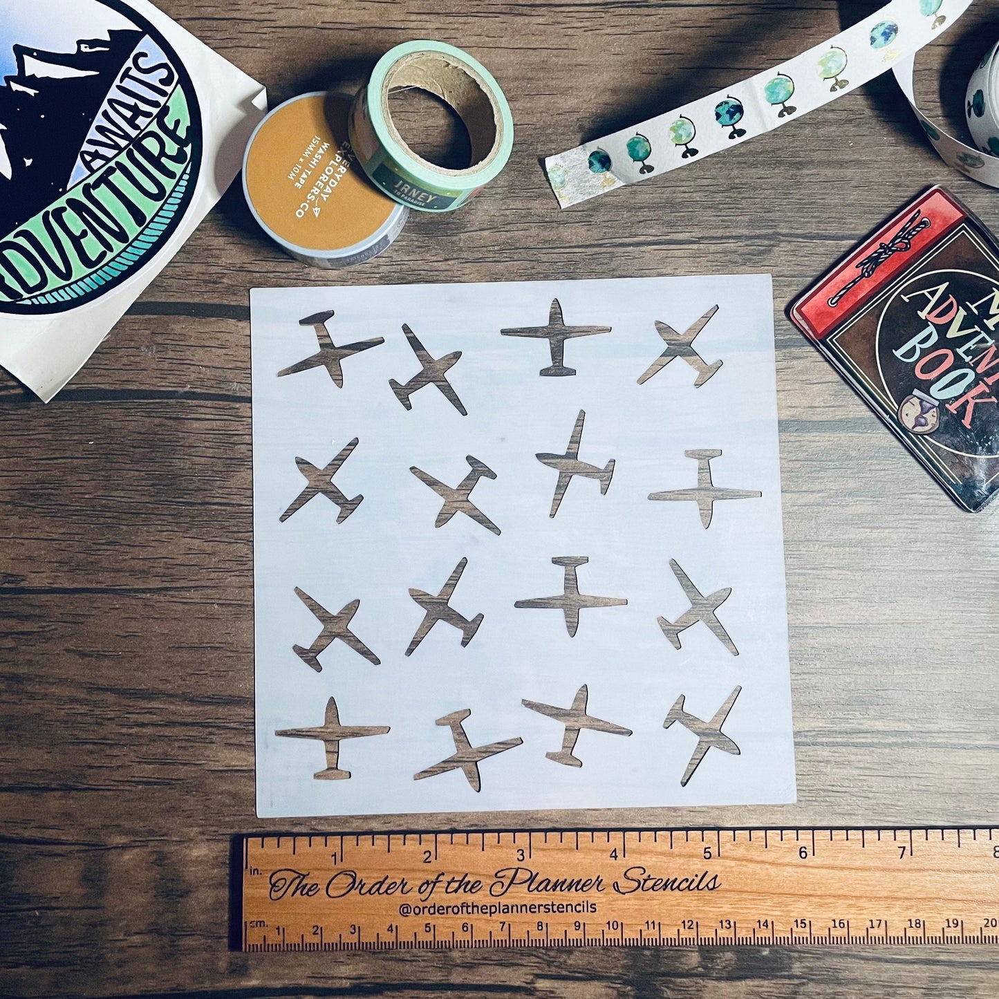 Plane pattern Stencil /Inking cover Planner/Bullet Journal/Art Journal/Inking Stencil