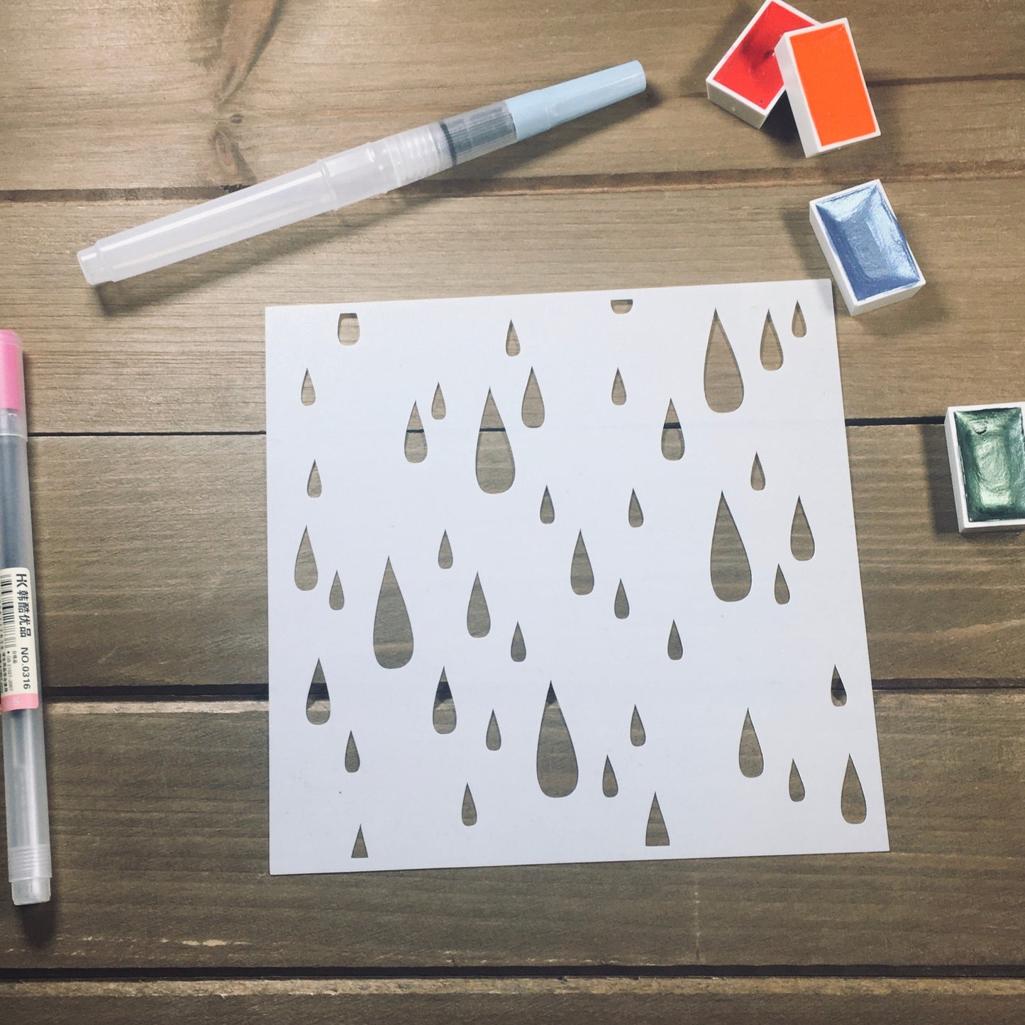 Rain Drops Pattern Stencil /Inking cover  Planner/Bullet Journal/Art Journal/Inking Stencil