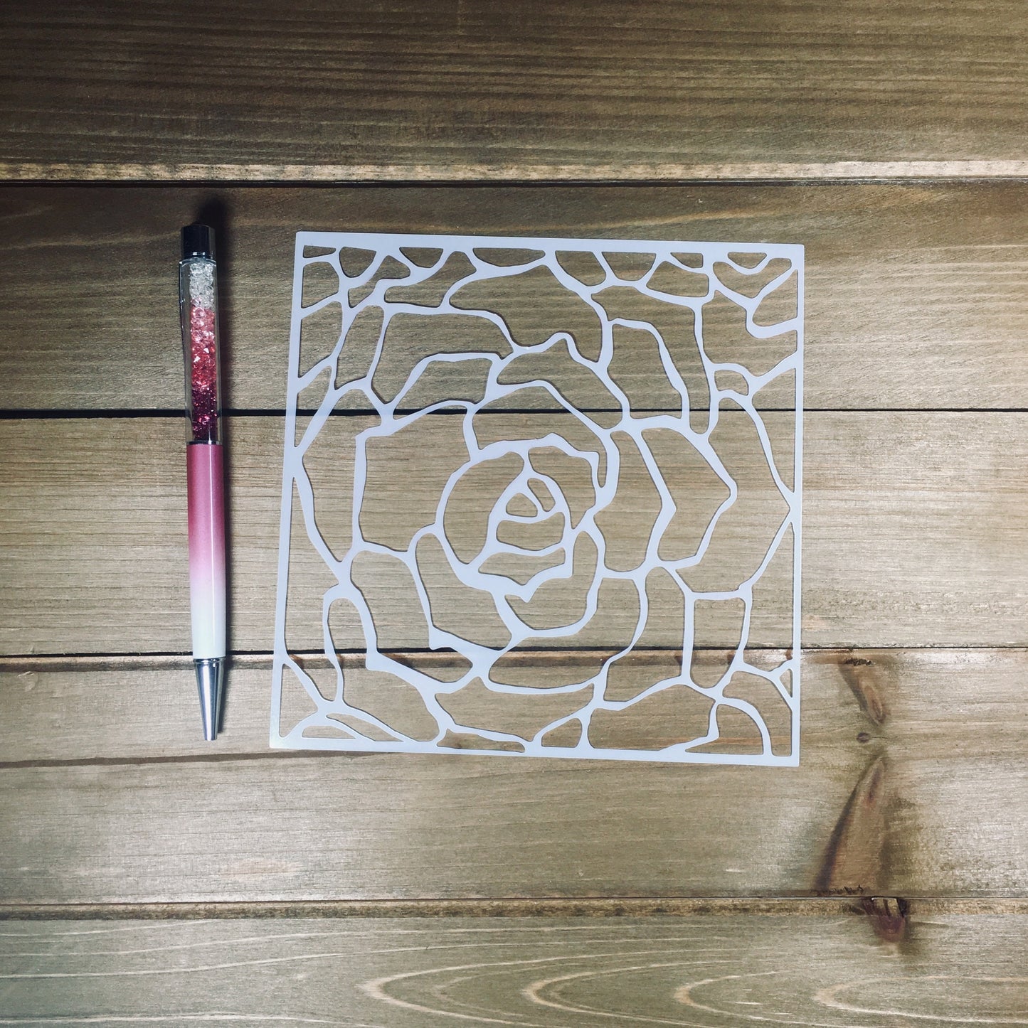 Rose Stencil /Inking cover  Planner/Bullet Journal/Art Journal/Inking Stencil