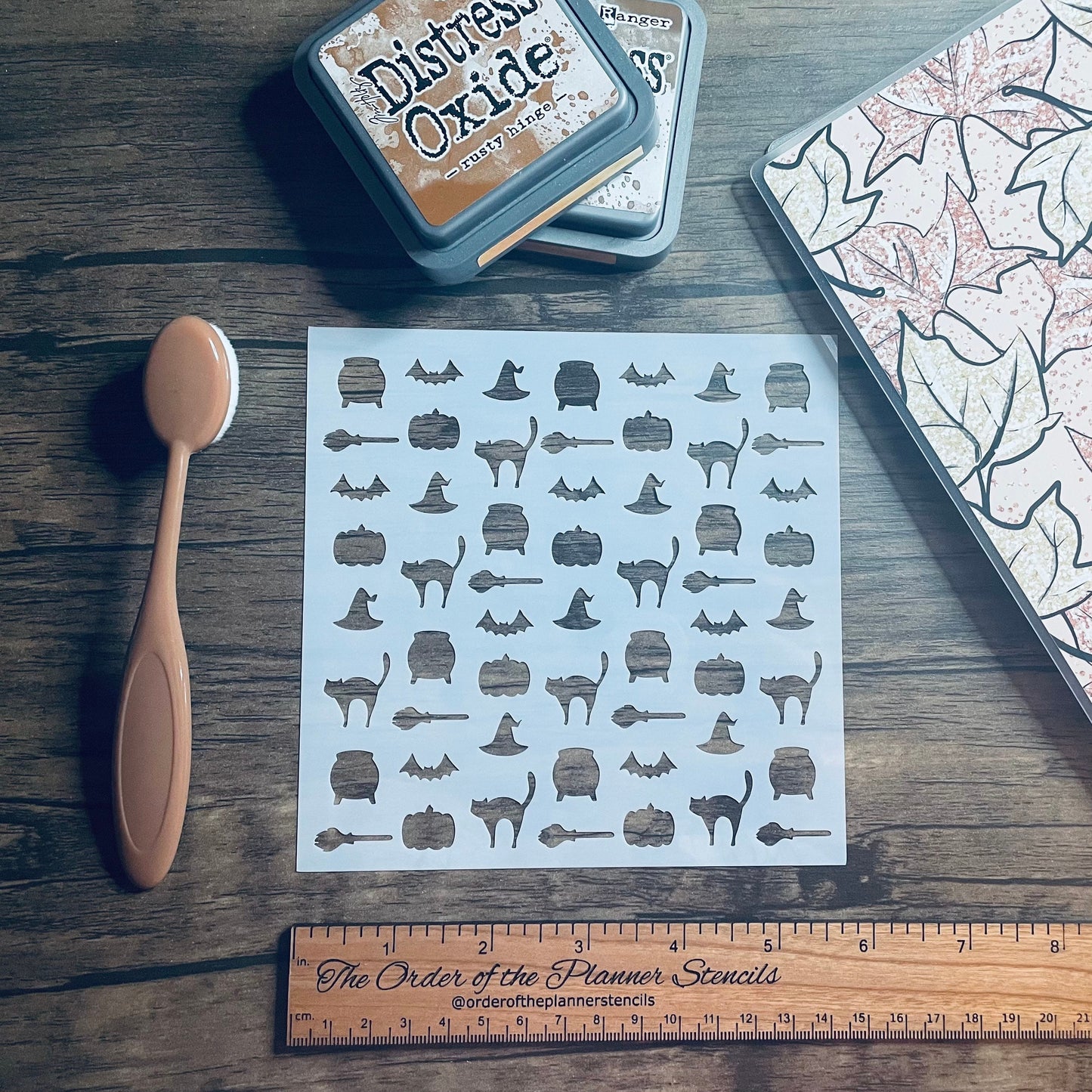 The Halloween pattern Stencil /Inking cover  Planner/Bullet Journal/Art Journal/Inking Stencil