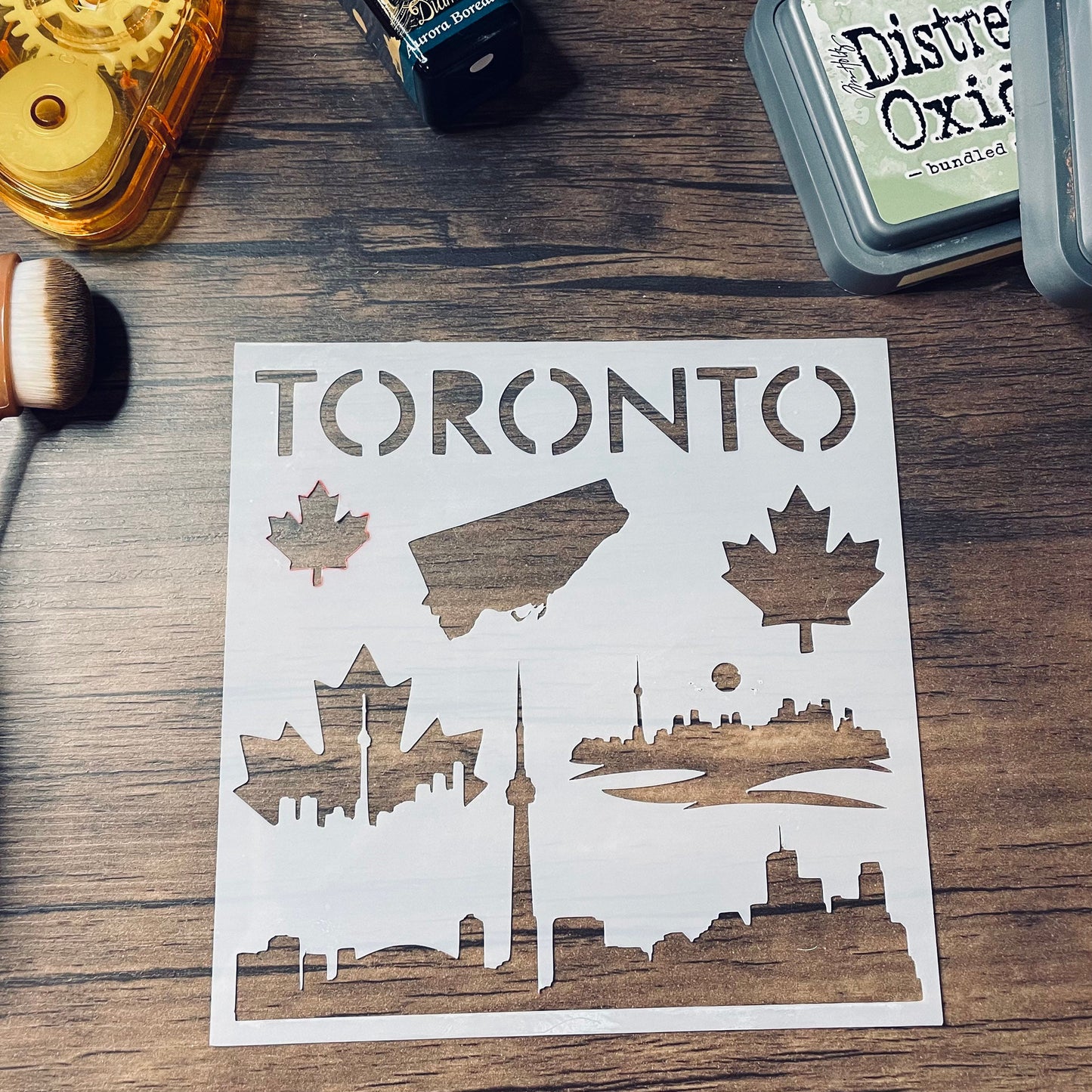 Toronto Stencil Planner/Bullet Journal/Art Journal/Inking Stencil/ bujo planner craft stencil inking card making