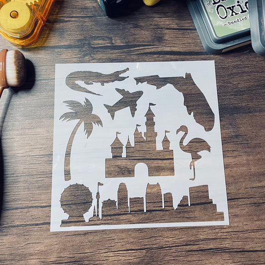 Orlando Stencil Planner/Bullet Journal/Art Journal/Inking Stencil/ bujo planner craft stencil inking card making