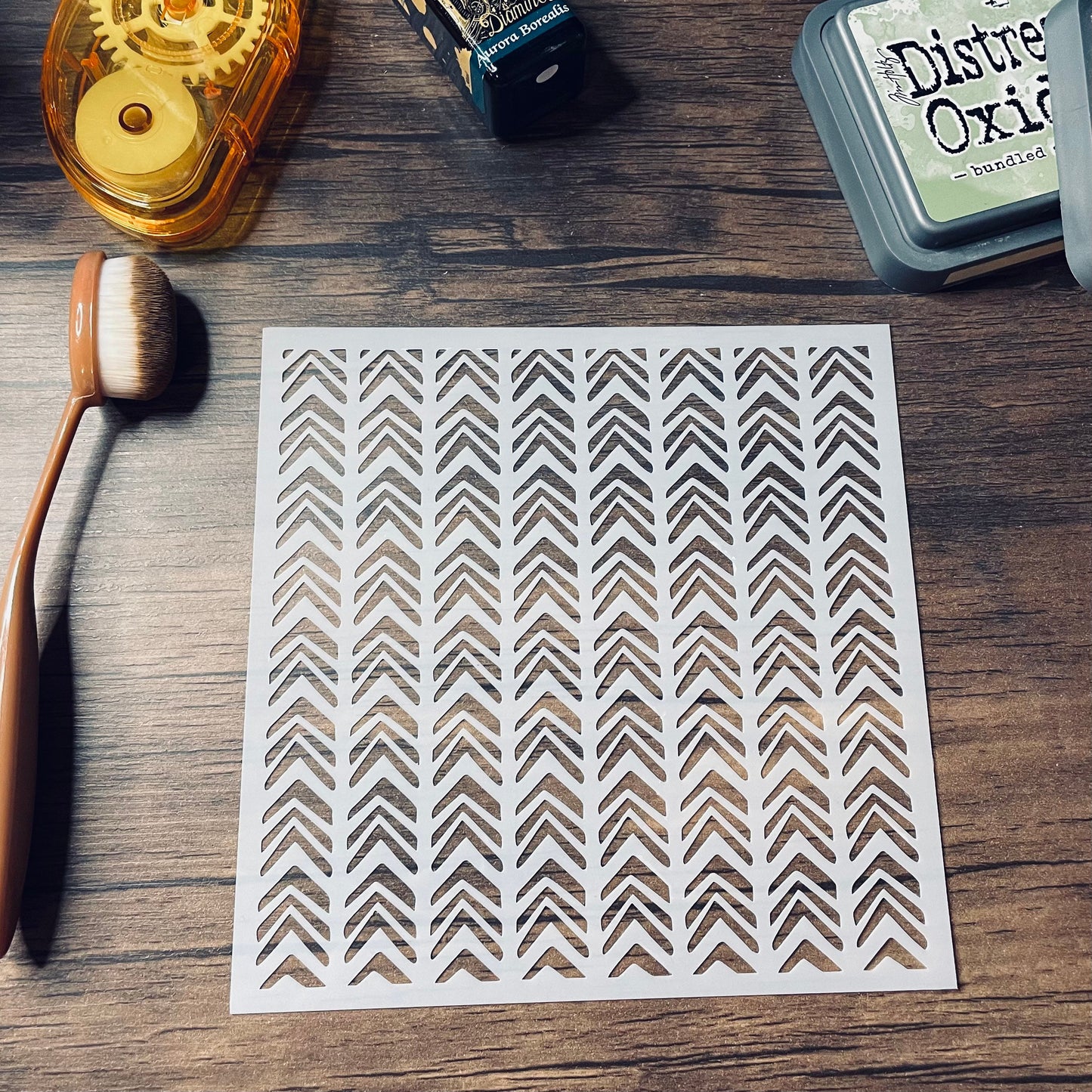 Chevron Doodles Stencil Planner/Bullet Journal/Art Journal/Inking Stencil/ bujo planner craft stencil inking card making