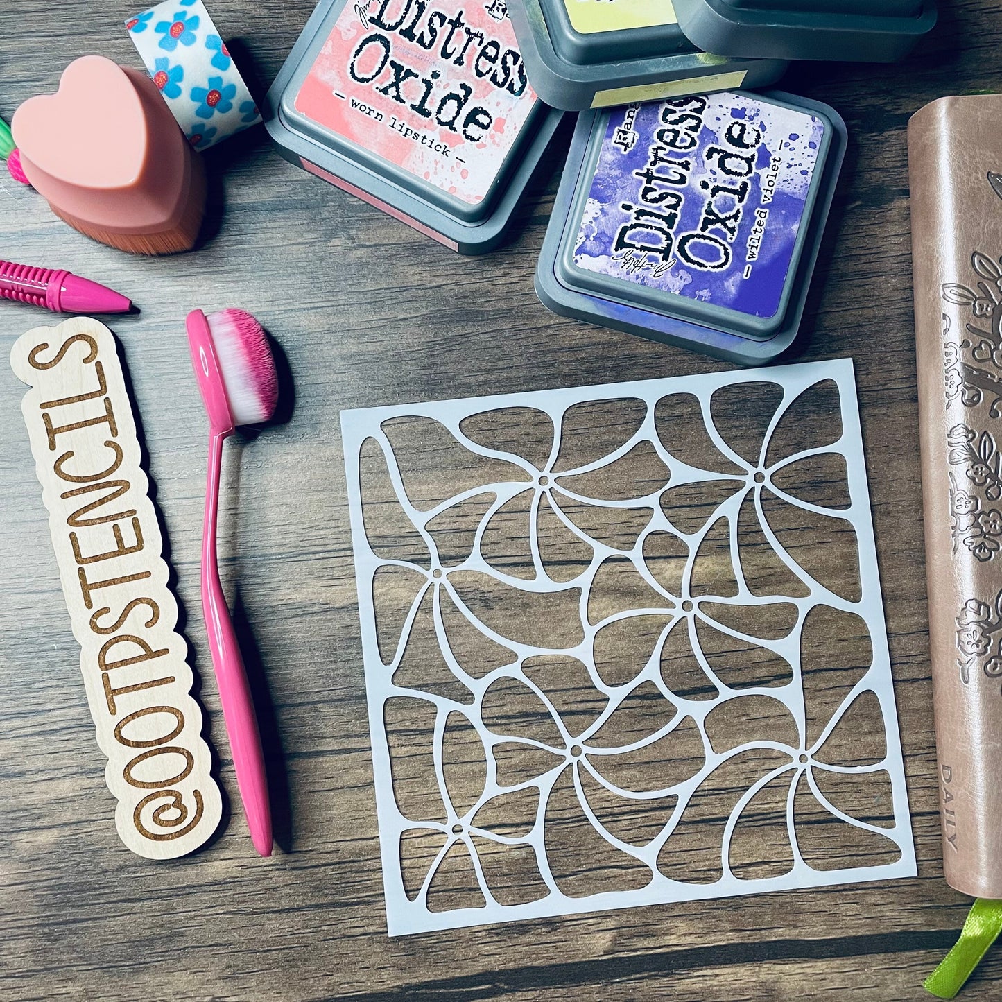 Abstract Blooms Stencil Planner/Bullet Journal/Art Journal/Inking Stencil/ bujo planner craft stencil inking card making