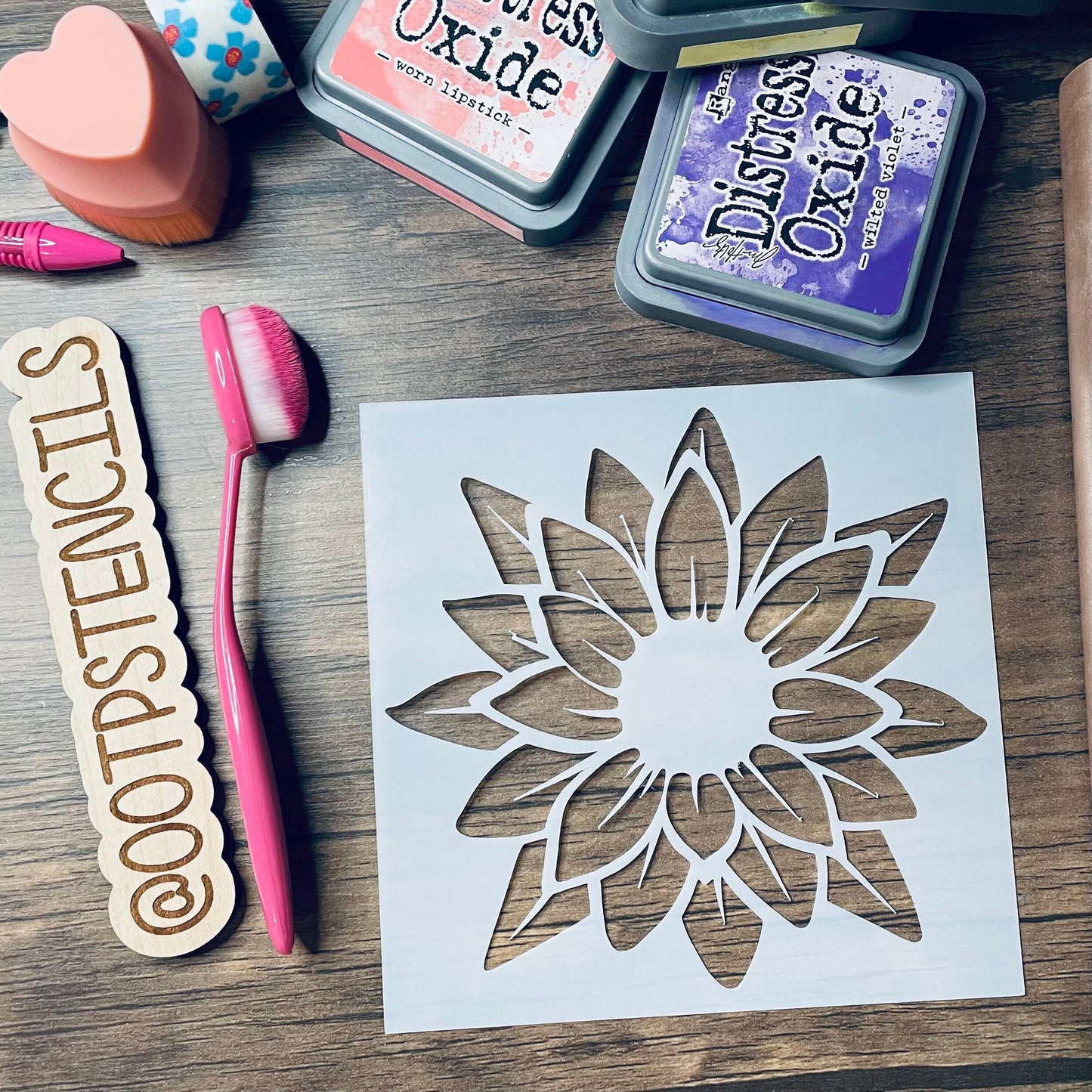 Gazania Stencil Planner/Bullet Journal/Art Journal/Inking Stencil/ bujo planner craft stencil inking card making