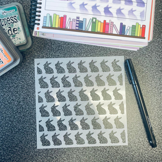 Rabbits Stencil Planner/Bullet Journal/Art Journal/Inking Stencil/ bujo planner craft stencil inking card making