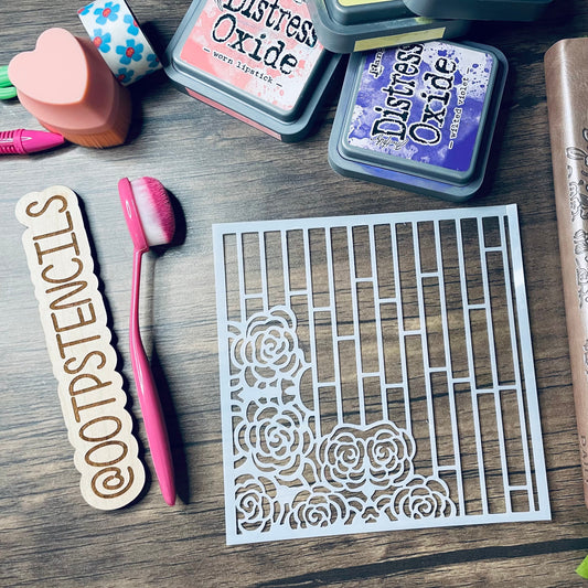 Rose Wood Stencil Planner/Bullet Journal/Art Journal/Inking Stencil/ bujo planner craft stencil inking card making