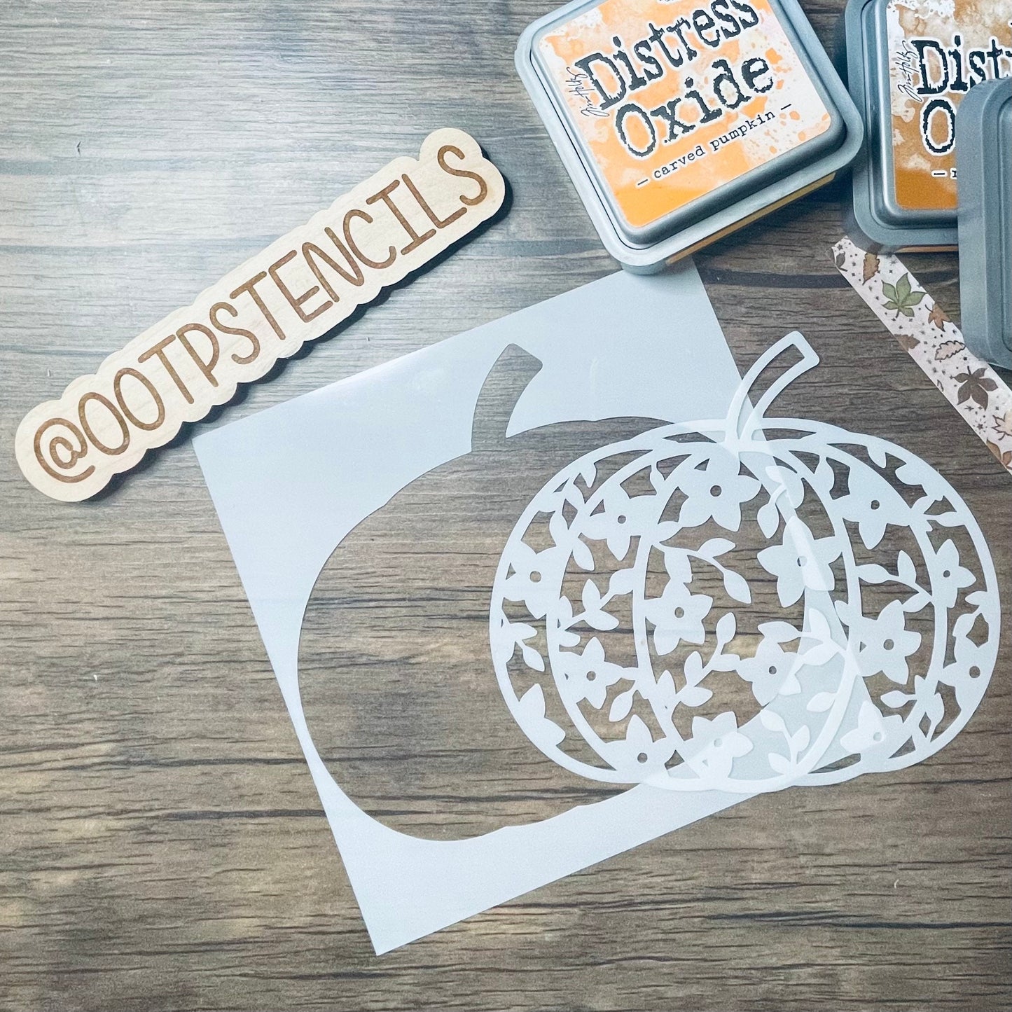 Floral Pumpkin 2 Pc Stencil Planner/Bullet Journal/Art Journal/Inking Stencil/ bujo planner craft stencil inking card making