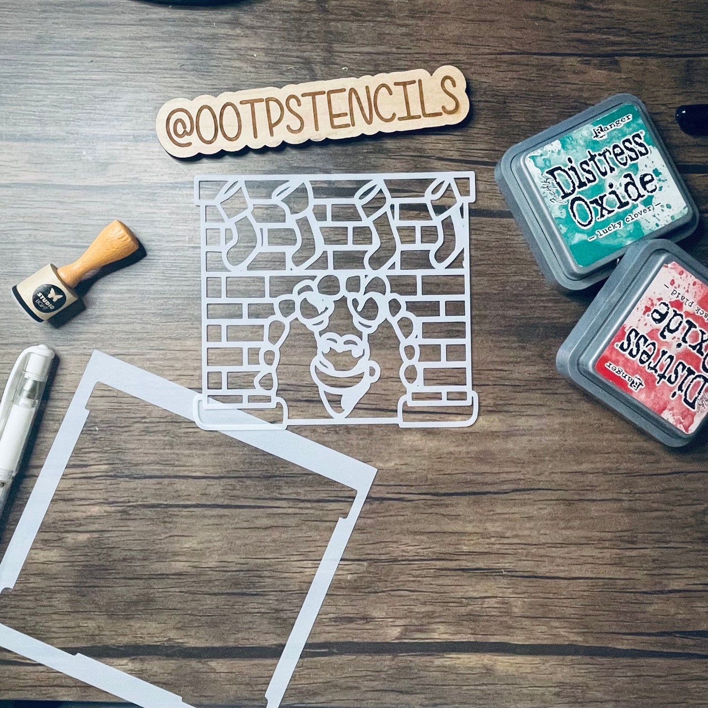 Down the Chimney 2 Piece Stencil Planner/Bullet Journal/Art Journal/Inking Stencil/ bujo planner craft stencil inking card making