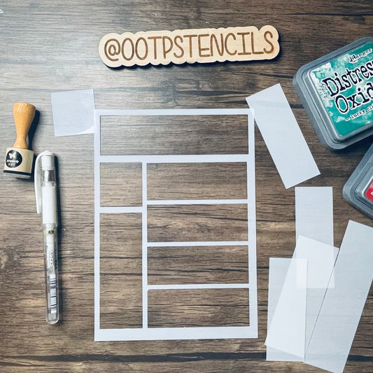 Journaling Basics Layout 1 A5 Stencil /Inking cover  Planner/Bullet Journal/Art Journal/Inking Stencil