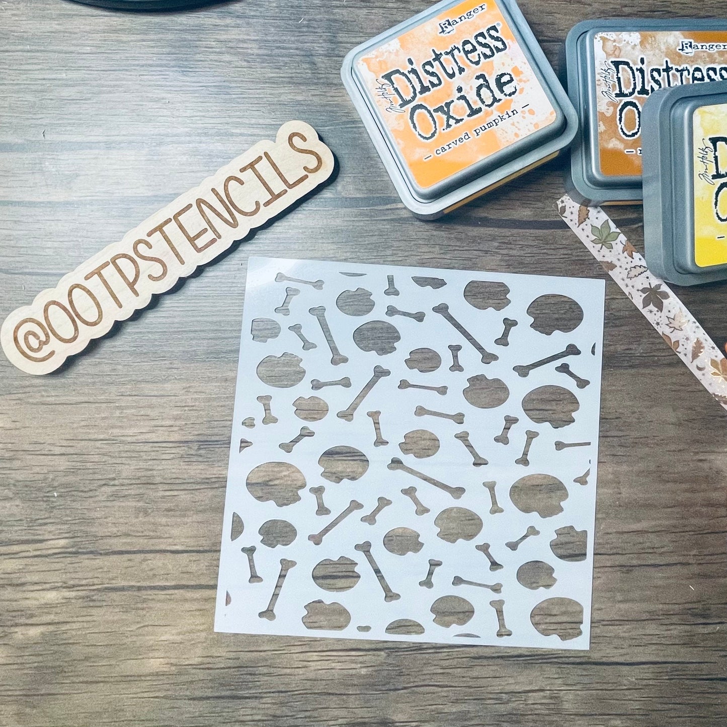 Skeleton Pattern Stencil Planner/Bullet Journal/Art Journal/Inking Stencil/ bujo planner craft stencil inking card making