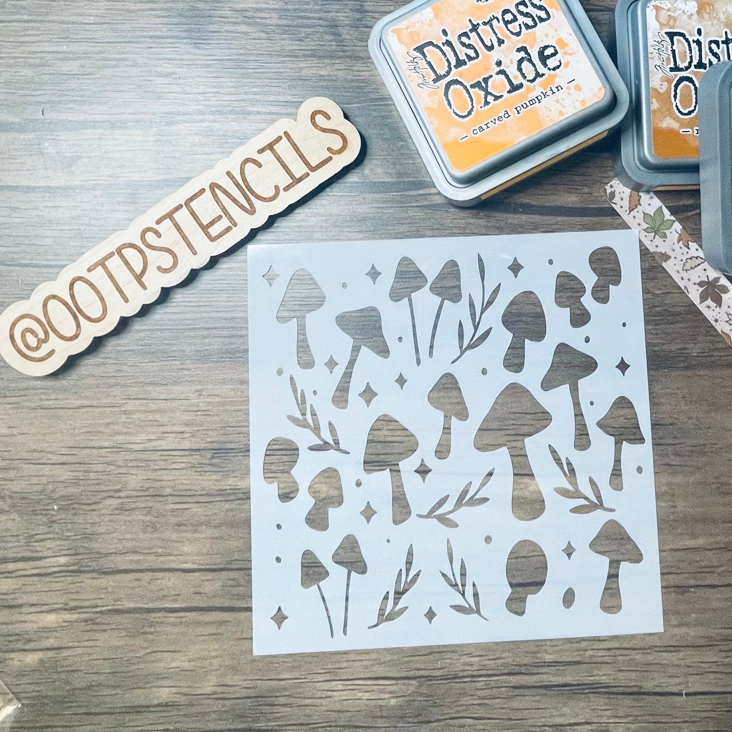 Mushroom Harvest Stencil Planner/Bullet Journal/Art Journal/Inking Stencil/ bujo planner craft stencil inking card making