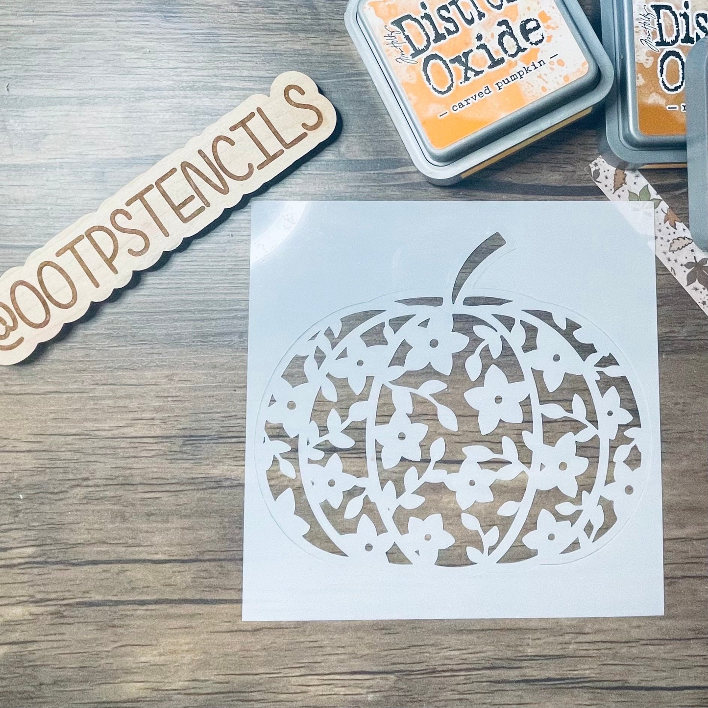 Floral Pumpkin 2 Pc Stencil Planner/Bullet Journal/Art Journal/Inking Stencil/ bujo planner craft stencil inking card making