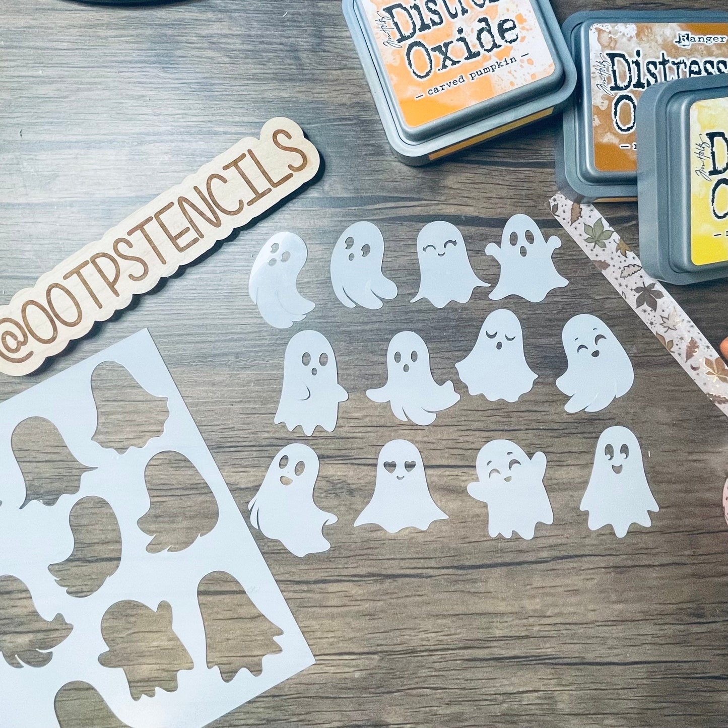 Ghosties Stencil Planner/Bullet Journal/Art Journal/Inking Stencil/ bujo planner craft stencil inking card making