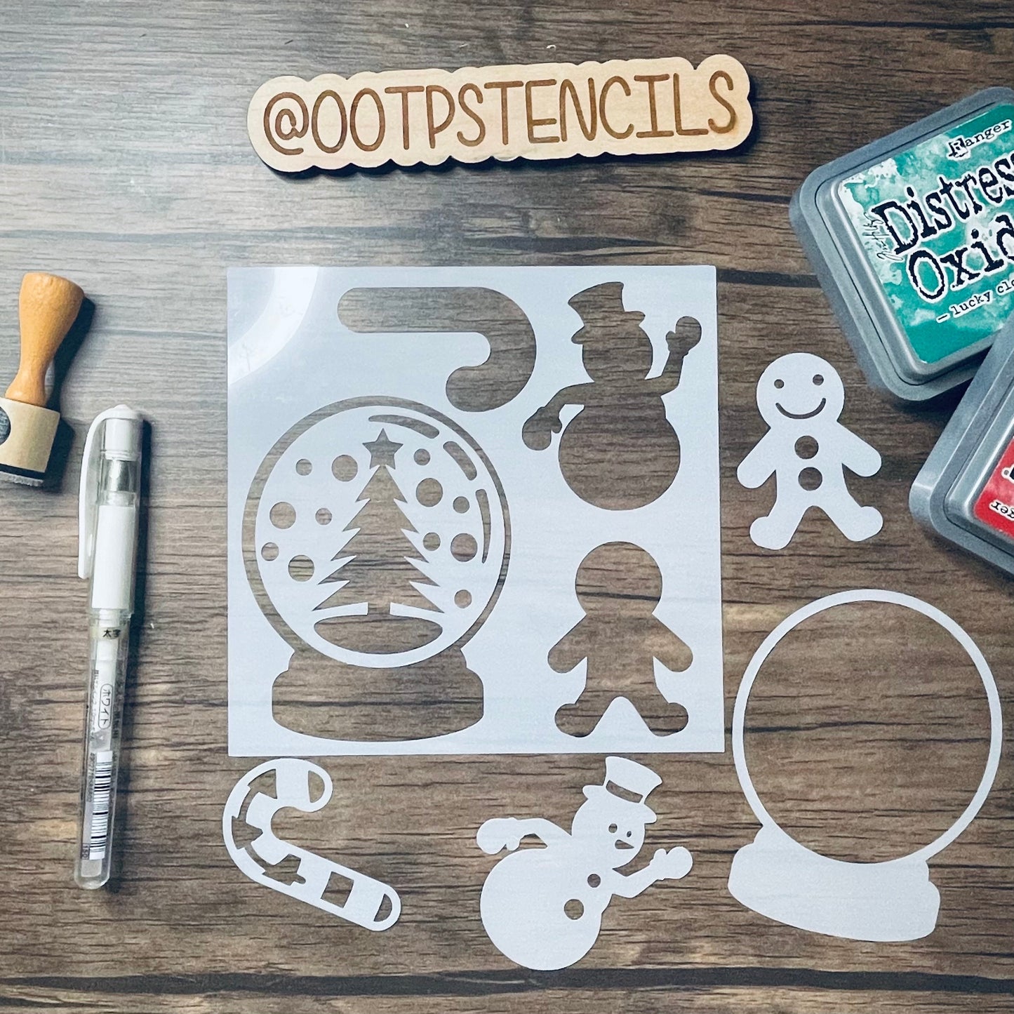 Build Your Own Snow Globe Stencil Planner/Bullet Journal/Art Journal/Inking Stencil/ bujo planner craft stencil inking card making