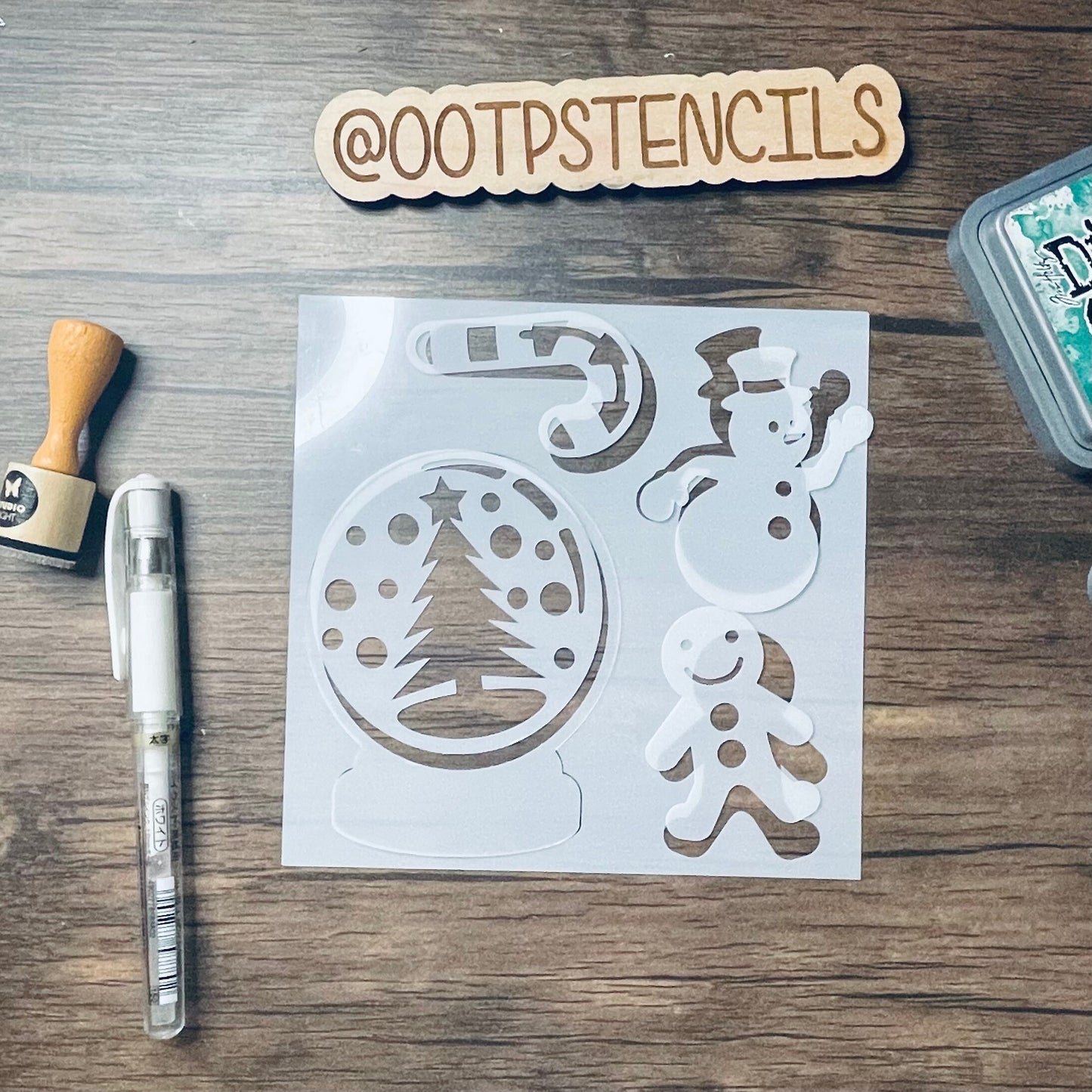 Build Your Own Snow Globe Stencil Planner/Bullet Journal/Art Journal/Inking Stencil/ bujo planner craft stencil inking card making