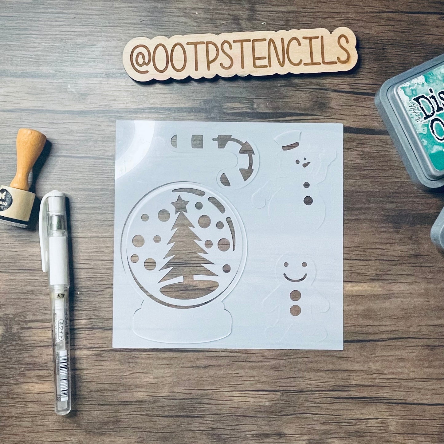 Build Your Own Snow Globe Stencil Planner/Bullet Journal/Art Journal/Inking Stencil/ bujo planner craft stencil inking card making