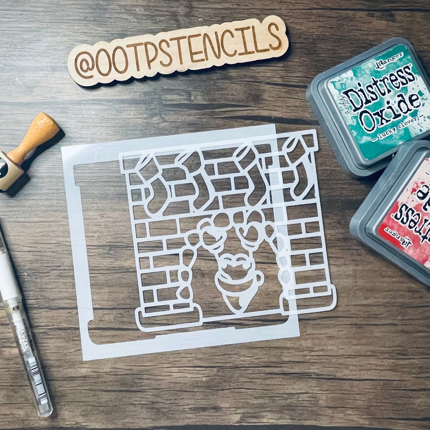 Down the Chimney 2 Piece Stencil Planner/Bullet Journal/Art Journal/Inking Stencil/ bujo planner craft stencil inking card making