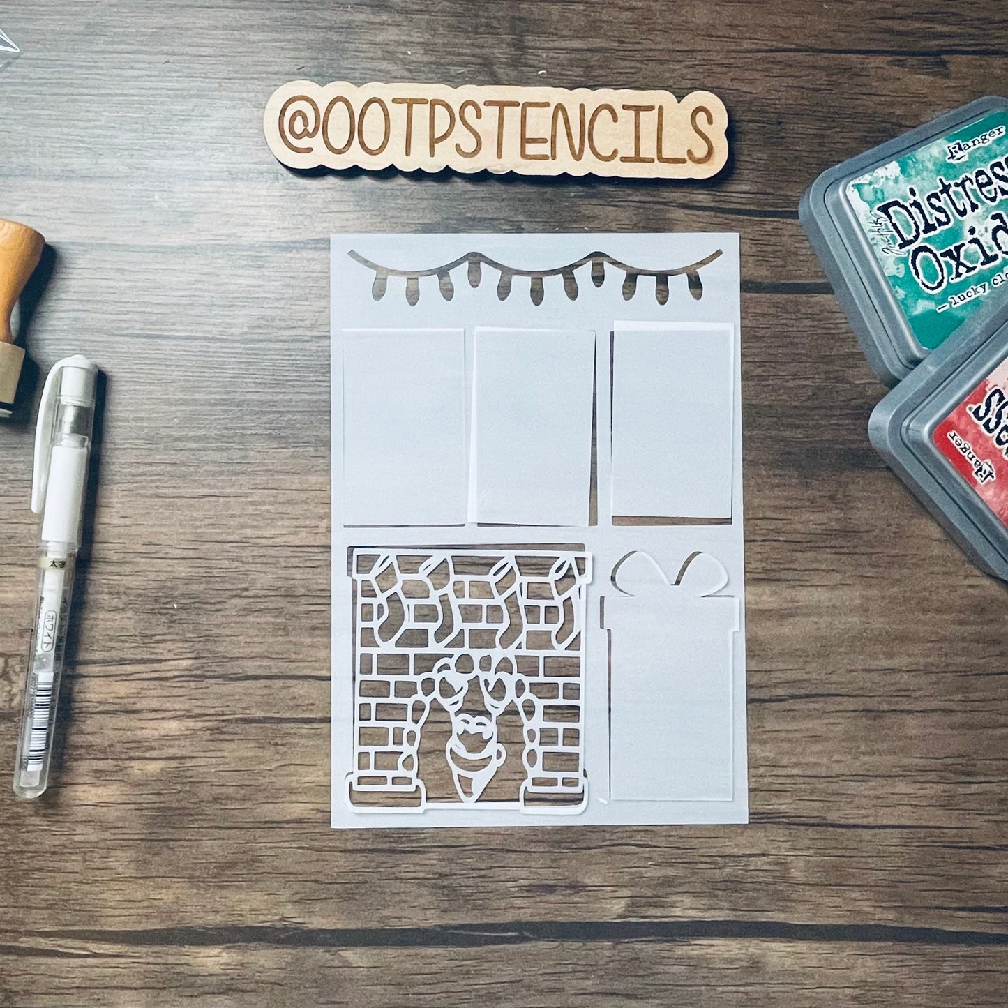 Down the Chimney Layout A5 Stencil /Inking cover  Planner/Bullet Journal/Art Journal/Inking Stencil