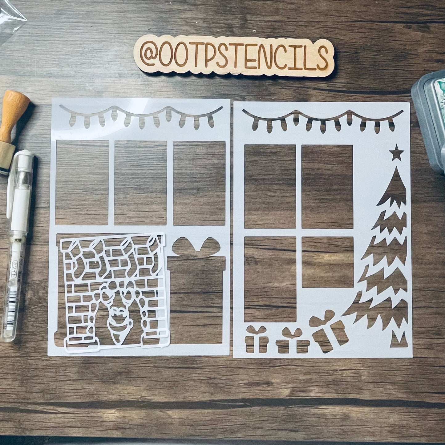 Down the Chimney Layout A5 Stencil /Inking cover  Planner/Bullet Journal/Art Journal/Inking Stencil