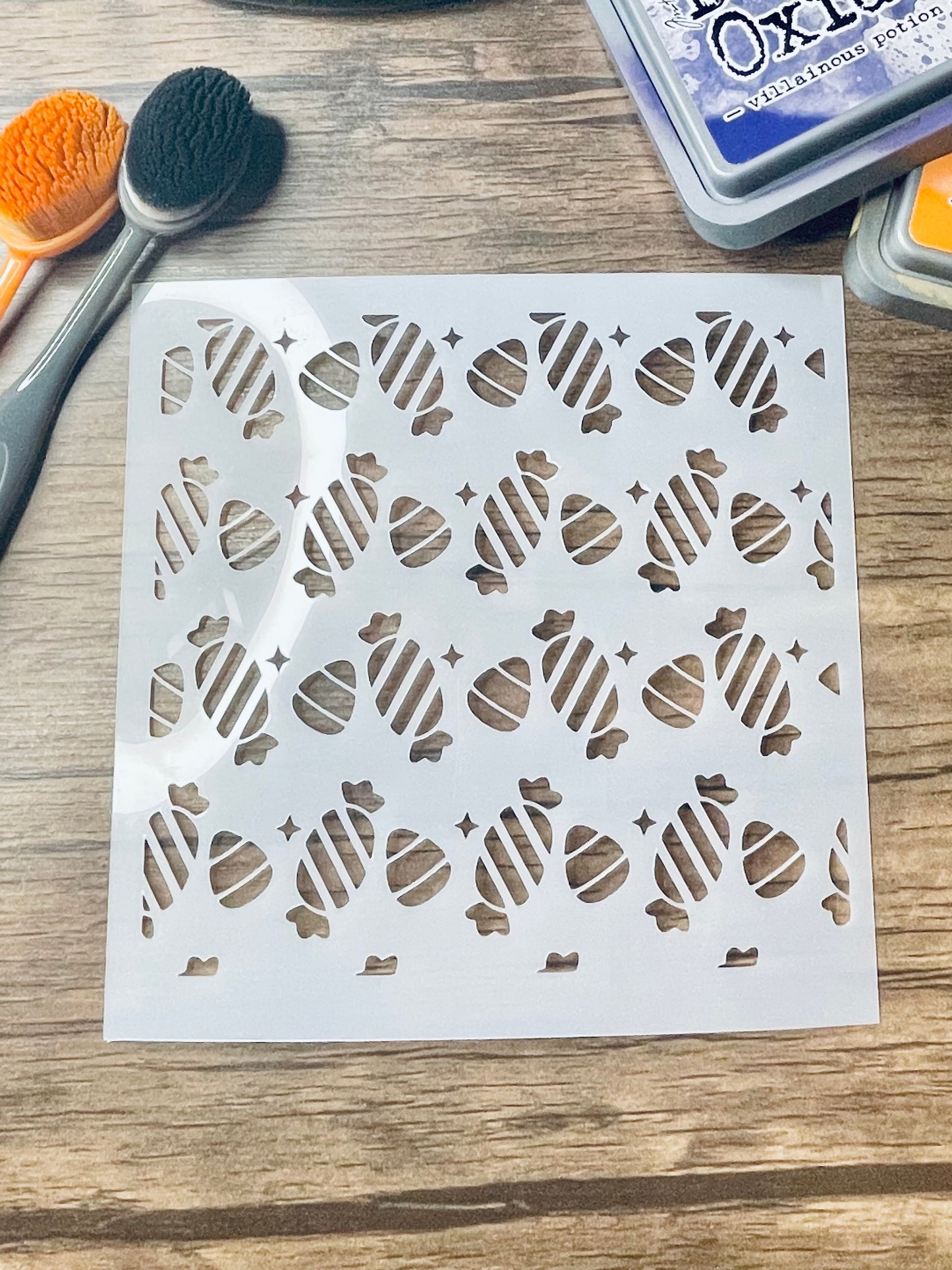 Halloween Candy Pattern Stencil