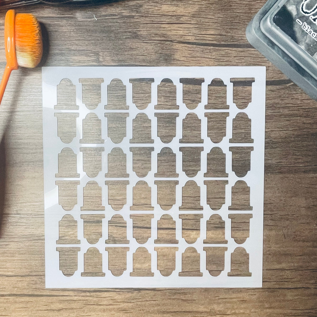 Alternating Headstones Pattern Stencil