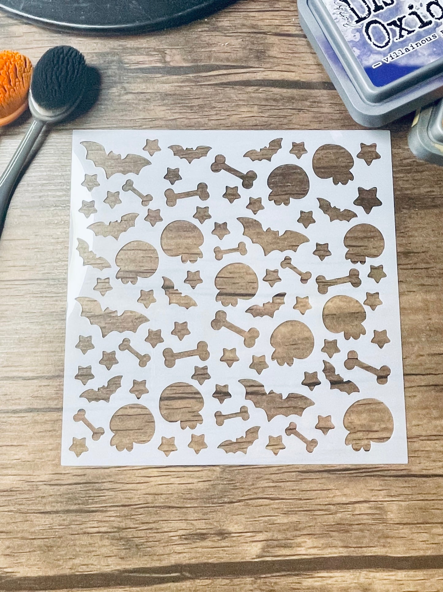 Bones & Bats Pattern Stencil