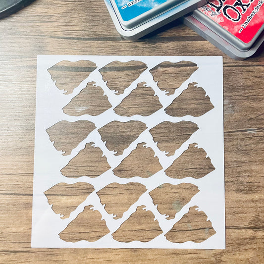 South Carolina Shape Pattern Stencil