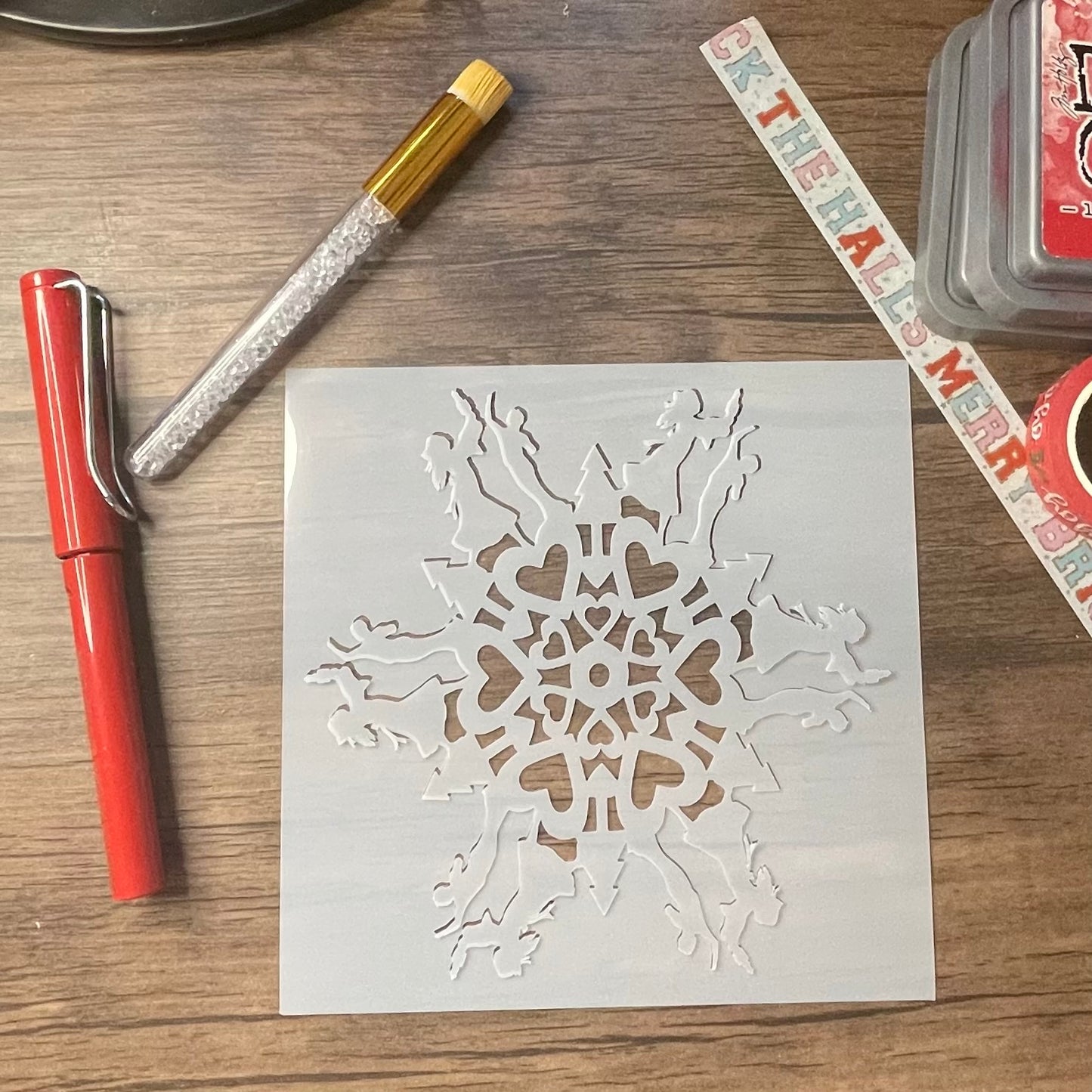 Nutcracker Snowflake Stencil