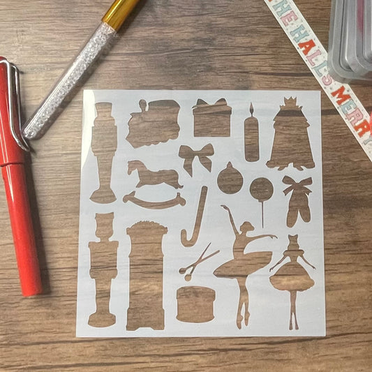 Nutcracker Icons Stencil