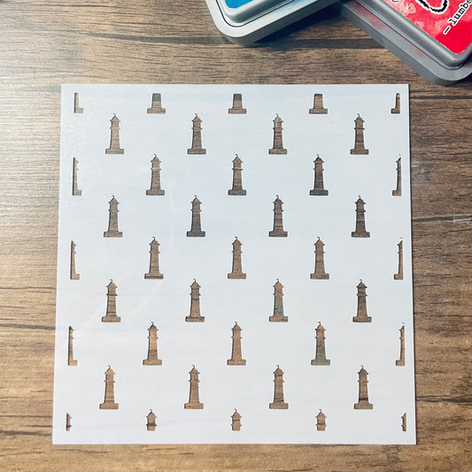 Small Lighthouse Pattern Stencil