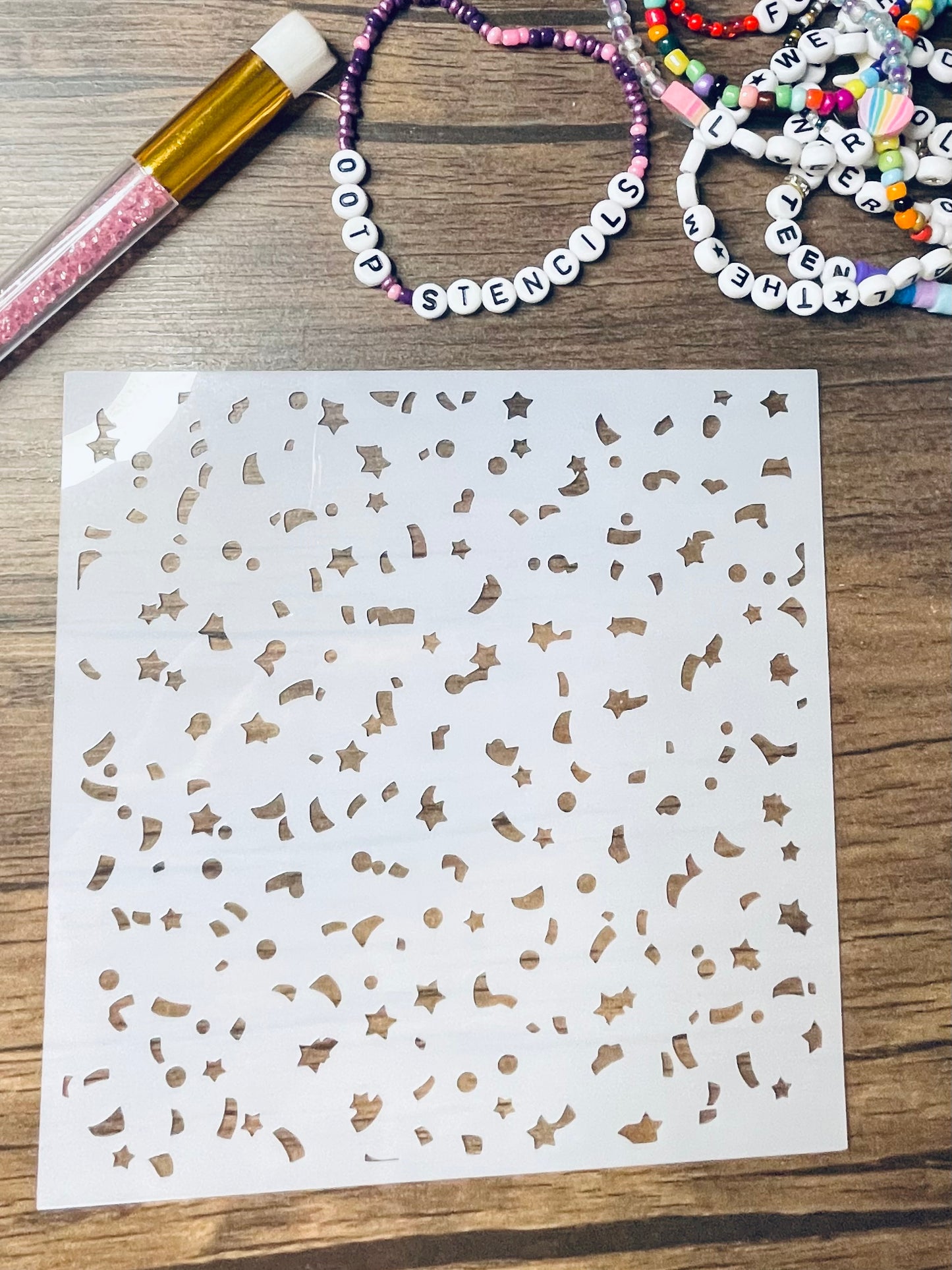 Showgirl Confetti Stencil