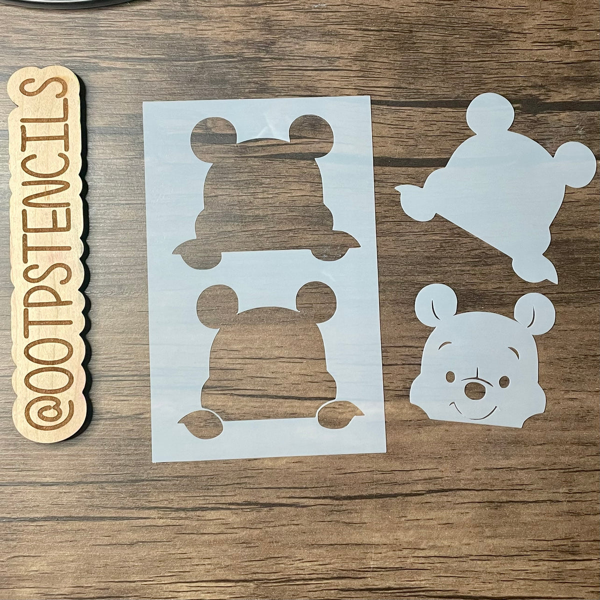 Silly Bear Peeking Stencil Planner/Bullet Journal/Art Journal/Inking Stencil/ bujo planner craft stencil inking card making